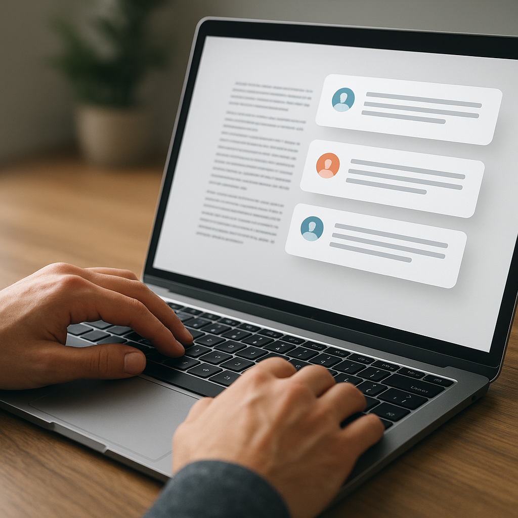 Wykorzystanie komentarzy użytkowników do tworzenia treści